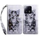 For Xiaomi 13 Pro 3D Painted Pattern Leather Phone Case(Smile Cat) - 1