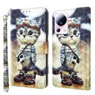 For Xiaomi 13 Lite 3D Painted Pattern Leather Phone Case(Naughty Cat) - 1