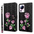 For Xiaomi 13 Lite 3D Painted Pattern Leather Phone Case(Rose) - 1