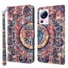 For Xiaomi 13 Lite 3D Painted Pattern Leather Phone Case(Colorful Mandala) - 1