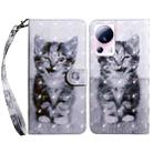 For Xiaomi 13 Lite 3D Painted Pattern Leather Phone Case(Smile Cat) - 1