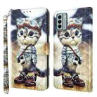 For Nokia G22 3D Painted Pattern Leather Phone Case(Naughty Cat) - 1