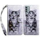 For Nokia G22 3D Painted Pattern Leather Phone Case(Smile Cat) - 1