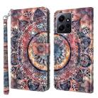 For Xiaomi Redmi Note 12 4G Global 3D Painted Pattern Leather Phone Case(Colorful Mandala) - 1