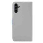 For Samsung Galaxy A34 5G Tricolor Stitching Flip Leather Phone Case(Grey) - 3
