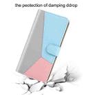 For Samsung Galaxy A34 5G Tricolor Stitching Flip Leather Phone Case(Grey) - 5