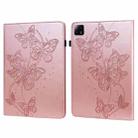 For Xiaomi Pad 6 Embossed Butterfly Pattern Leather Tablet Case(Pink) - 1