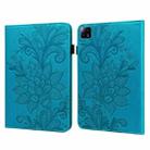 For Xiaomi Pad 6 Lace Flower Embossing Pattern Leather Tablet Case(Blue) - 1