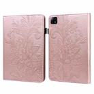 For Xiaomi Pad 6 Lace Flower Embossing Pattern Leather Tablet Case(Rose Gold) - 1