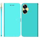 For Realme C55 Imitated Mirror Surface Leather Phone Case(Mint Green) - 1