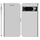 For Google Pixel 8 Pro Imitated Mirror Surface Leather Phone Case(Silver) - 1