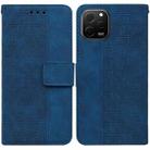 For Huawei nova Y61 / Enjoy 50z Geometric Embossed Leather Phone Case(Blue) - 1