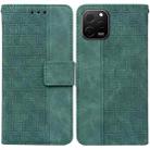 For Huawei nova Y61 / Enjoy 50z Geometric Embossed Leather Phone Case(Green) - 1