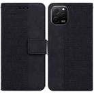 For Huawei nova Y61 / Enjoy 50z Geometric Embossed Leather Phone Case(Black) - 1