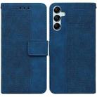For Samsung Galaxy M14 Geometric Embossed Leather Phone Case(Blue) - 1