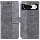 For Google Pixel 8 Geometric Embossed Leather Phone Case(Grey) - 1