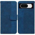 For Google Pixel 8 Geometric Embossed Leather Phone Case(Blue) - 1