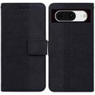 For Google Pixel 8 Geometric Embossed Leather Phone Case(Black) - 1
