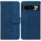 For Google Pixel 8 Pro Geometric Embossed Leather Phone Case(Blue) - 1