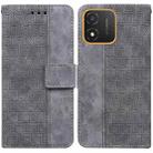 For Honor X5 Geometric Embossed Leather Phone Case(Grey) - 1