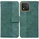 For Honor X5 Geometric Embossed Leather Phone Case(Green) - 1