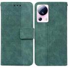 For Xiaomi 13 Lite / Civi 2 Geometric Embossed Leather Phone Case(Green) - 1