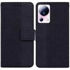 For Xiaomi 13 Lite / Civi 2 Geometric Embossed Leather Phone Case(Black) - 1