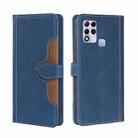 For Infinix Hot 11 Russia Skin Feel Magnetic Buckle Leather Phone Case(Blue) - 1