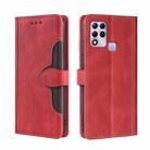 For Infinix Hot 11 Russia Skin Feel Magnetic Buckle Leather Phone Case(Red) - 1