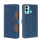 For Infinix Hot 12 Play Skin Feel Magnetic Buckle Leather Phone Case(Blue) - 1