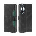 For Infinix Hot 20S Skin Feel Magnetic Buckle Leather Phone Case(Black) - 1