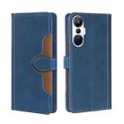 For Infinix Hot 20S Skin Feel Magnetic Buckle Leather Phone Case(Blue) - 1