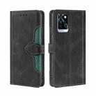 For Infinix Note 10 Pro Skin Feel Magnetic Buckle Leather Phone Case(Black) - 1