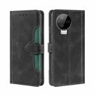 For Infinix Note 12 Pro 4G / Note 12 2023 Skin Feel Magnetic Buckle Leather Phone Case(Black) - 1