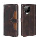 For Infinix Note 12 Pro 4G / Note 12 2023 Skin Feel Magnetic Buckle Leather Phone Case(Brown) - 1