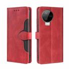 For Infinix Note 12 Pro 4G / Note 12 2023 Skin Feel Magnetic Buckle Leather Phone Case(Red) - 1