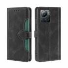 For Infinix Note 12 VIP Skin Feel Magnetic Buckle Leather Phone Case(Black) - 1