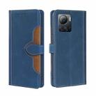 For Infinix Note 12 VIP Skin Feel Magnetic Buckle Leather Phone Case(Blue) - 1