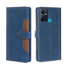 For Infinix Smart 6 Plus Skin Feel Magnetic Buckle Leather Phone Case(Blue) - 1