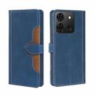 For Infinix Smart 7 Skin Feel Magnetic Buckle Leather Phone Case(Blue) - 1