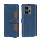 For Infinix Zero 20 Skin Feel Magnetic Buckle Leather Phone Case(Blue) - 1