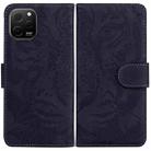 For Huawei nova Y61 / Enjoy 50z Tiger Embossing Pattern Flip Leather Phone Case(Black) - 1