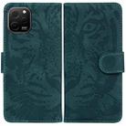 For Huawei nova Y61 / Enjoy 50z Tiger Embossing Pattern Flip Leather Phone Case(Green) - 1