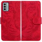 For Nokia G22 Tiger Embossing Pattern Flip Leather Phone Case(Red) - 1