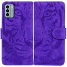 For Nokia G22 Tiger Embossing Pattern Flip Leather Phone Case(Purple) - 1