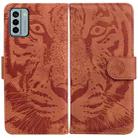 For Nokia G22 Tiger Embossing Pattern Flip Leather Phone Case(Brown) - 1