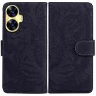 For Realme C55 Tiger Embossing Pattern Flip Leather Phone Case(Black) - 1