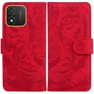 For Honor X5 Tiger Embossing Pattern Flip Leather Phone Case(Red) - 1