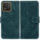 For Honor X5 Tiger Embossing Pattern Flip Leather Phone Case(Green) - 1