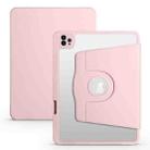 Acrylic 360 Degree Rotation Holder Tablet Leather Case For iPad Pro 12.9 2022/2021/2020/2018(Sand Pink) - 1